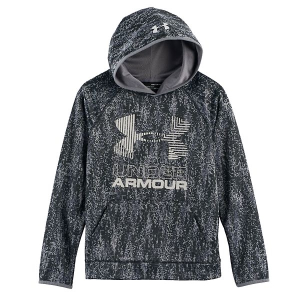 Boys Grey Static Under Armor Hoodie